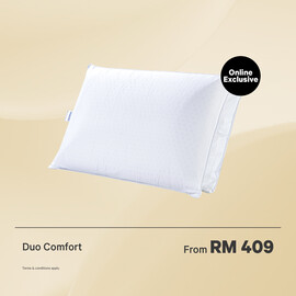 Dunlopillo Duo Comfort Natural Latex Microfibre Filling Pillow 